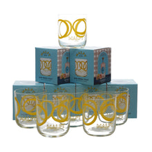 Load image into Gallery viewer, 6 x  MALFY Retro GIN GLASSES Limited Edition Collectable Boxed. Bar. Party
