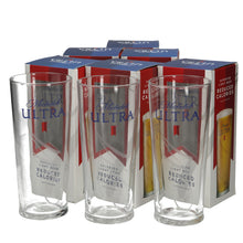 Load image into Gallery viewer, 6 x Michelob Ultra One Pint 20oz Glasses Superior Light Beer Glass Box
