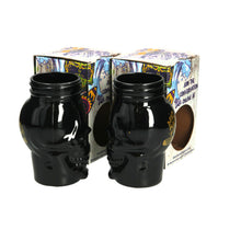 Load image into Gallery viewer, 2 X New Rare BLACK Dead Mans Fingers Skull Head Spiced Rum Glass 3/4 pint
