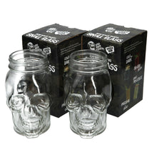 Load image into Gallery viewer, 2 X New Rare Brand New Dead Mans Fingers Skull Head Spiced Rum Glass CE Gift Bar
