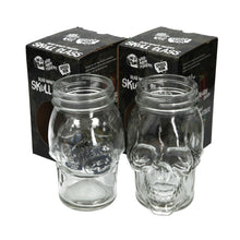Load image into Gallery viewer, 2 X New Rare Brand New Dead Mans Fingers Skull Head Spiced Rum Glass CE Gift Bar
