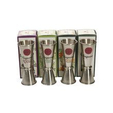 Load image into Gallery viewer, 4 x 25ml/50ml Spirit Measure Double Jigger Tanqueray. Bar. Party. Mixed
