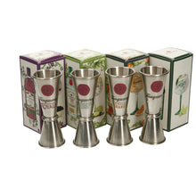 Load image into Gallery viewer, 4 x 25ml/50ml Spirit Measure Double Jigger Tanqueray. Bar. Party. Mixed

