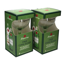 Load image into Gallery viewer, 2 x Tanqueray Gin Large Green Steamed Balloon Glass. BOXED.COLLECTABLES
