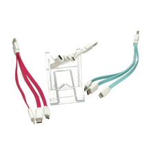 Load image into Gallery viewer, 2 x 3 in 1 Multi charger USB Charging Cable For iPhone &amp; Android Phone. WHITE
