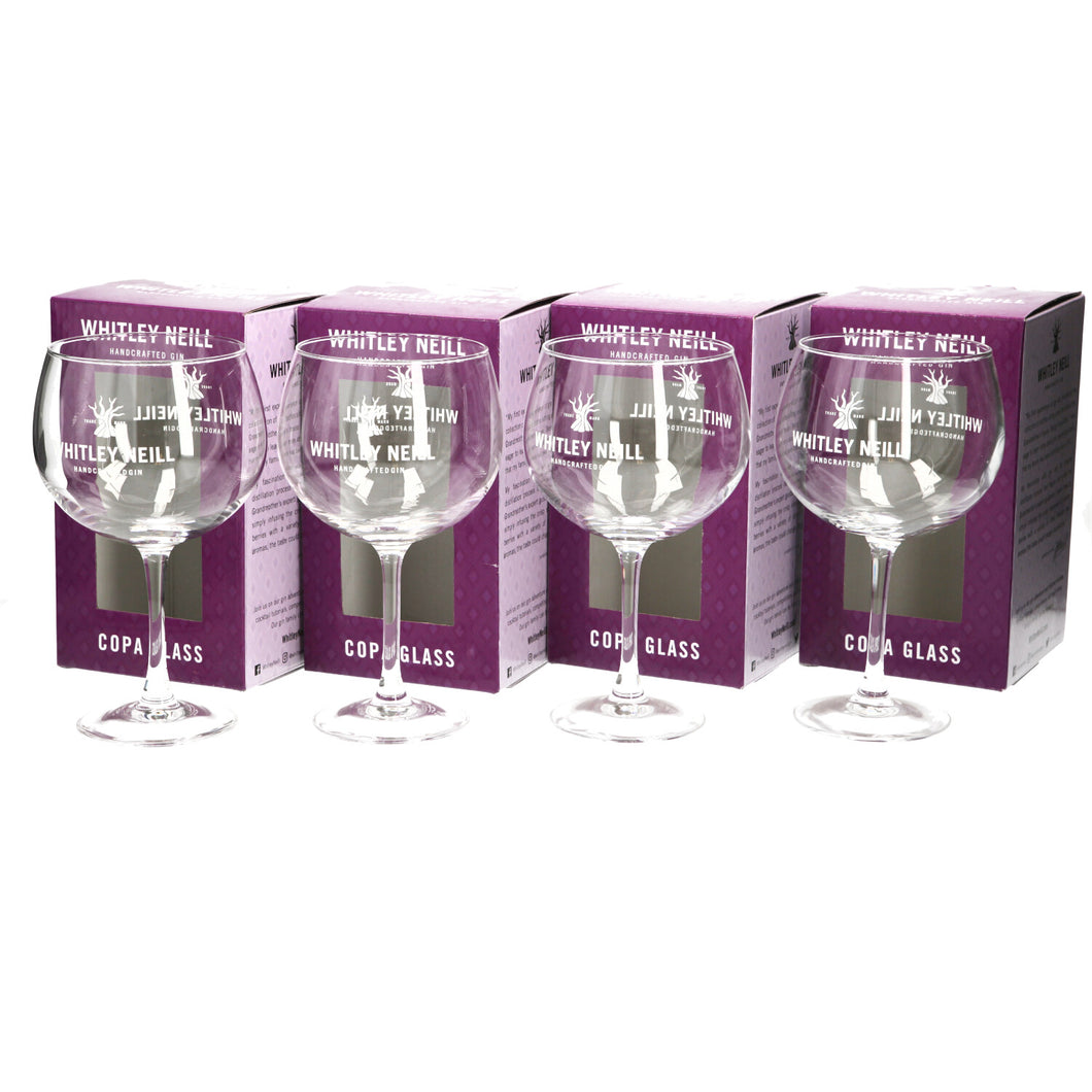 4 x Whitley Neill Balloon Glasses. Purple BOXED. NEW Design. Party. Pub. BAR