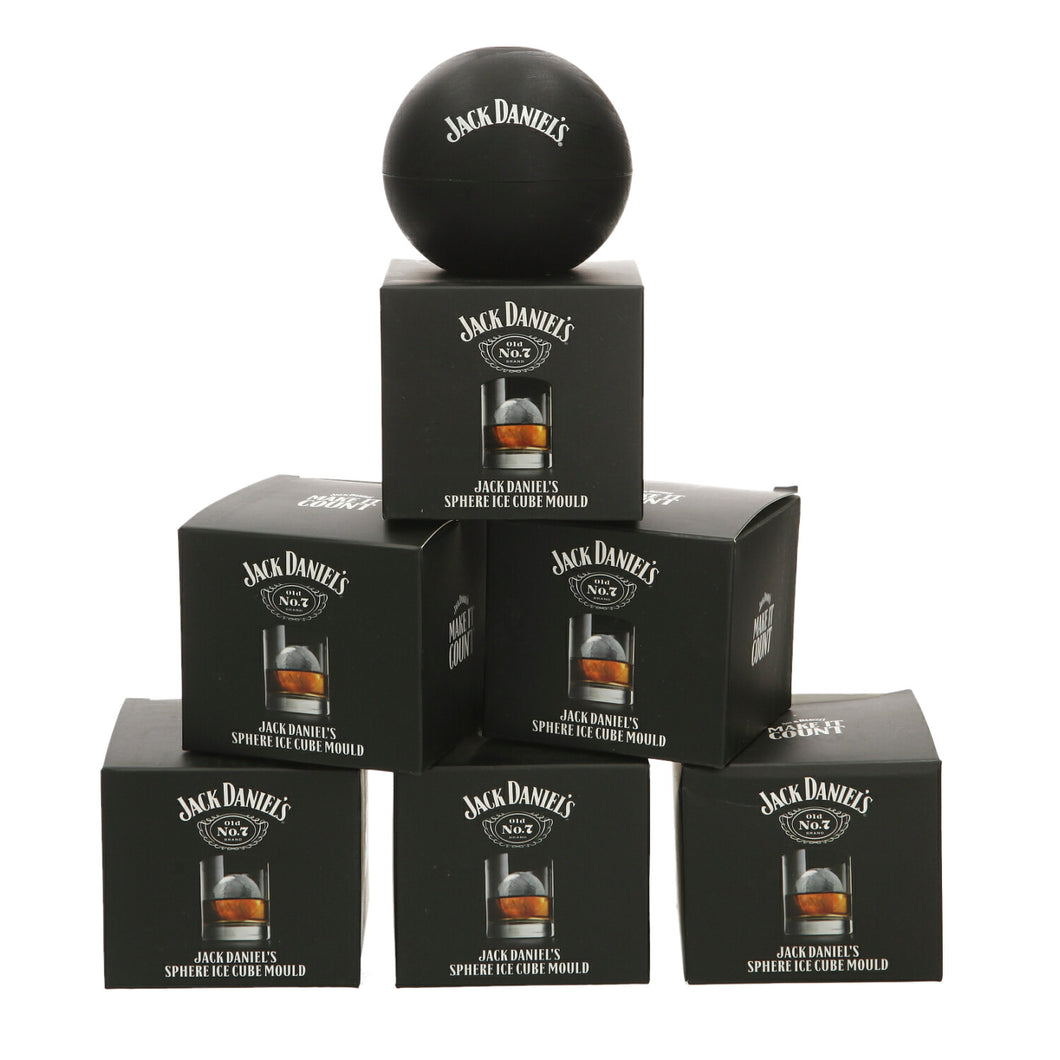 6 x Jack Daniels Sphere Ice Cube Moulds bar pub mancave collectables
