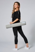 Load image into Gallery viewer, Pineapple Yoga Exercise Mat Carry Strap Grey Easy Carry Light Yoga Mat
