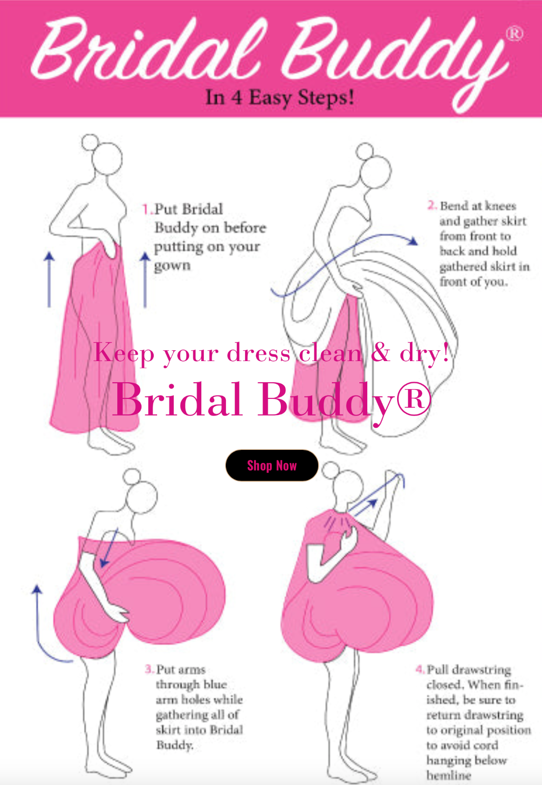 Bridal Buddy Original Genuine Brand Hold Wedding Dress Up, Toilet Dres –