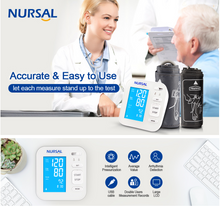 Load image into Gallery viewer, NURSAL Updated Upper Arm Digital Blood Pressure Monitor With Voice Speaking Mode
