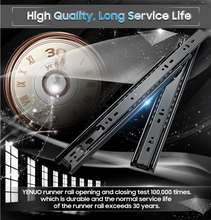 Load image into Gallery viewer, YENUO 3 Pairs Full Extension Drawer Runners Side Mount Sliders 14&quot; 45KG
