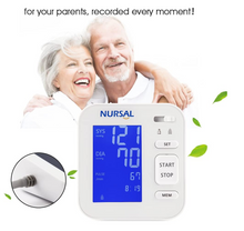 Load image into Gallery viewer, NURSAL Updated Upper Arm Digital Blood Pressure Monitor With Voice Speaking Mode
