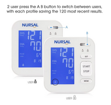 Load image into Gallery viewer, NURSAL Updated Upper Arm Digital Blood Pressure Monitor With Voice Speaking Mode
