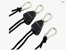 Load image into Gallery viewer, Grow Tools Rope Ratchet Set of 4 Rope Tie Camping Tools Garage Car 68KG Strength
