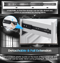 Load image into Gallery viewer, YENUO 3 Pairs Full Extension Drawer Runners Side Mount Sliders 14&quot; 45KG
