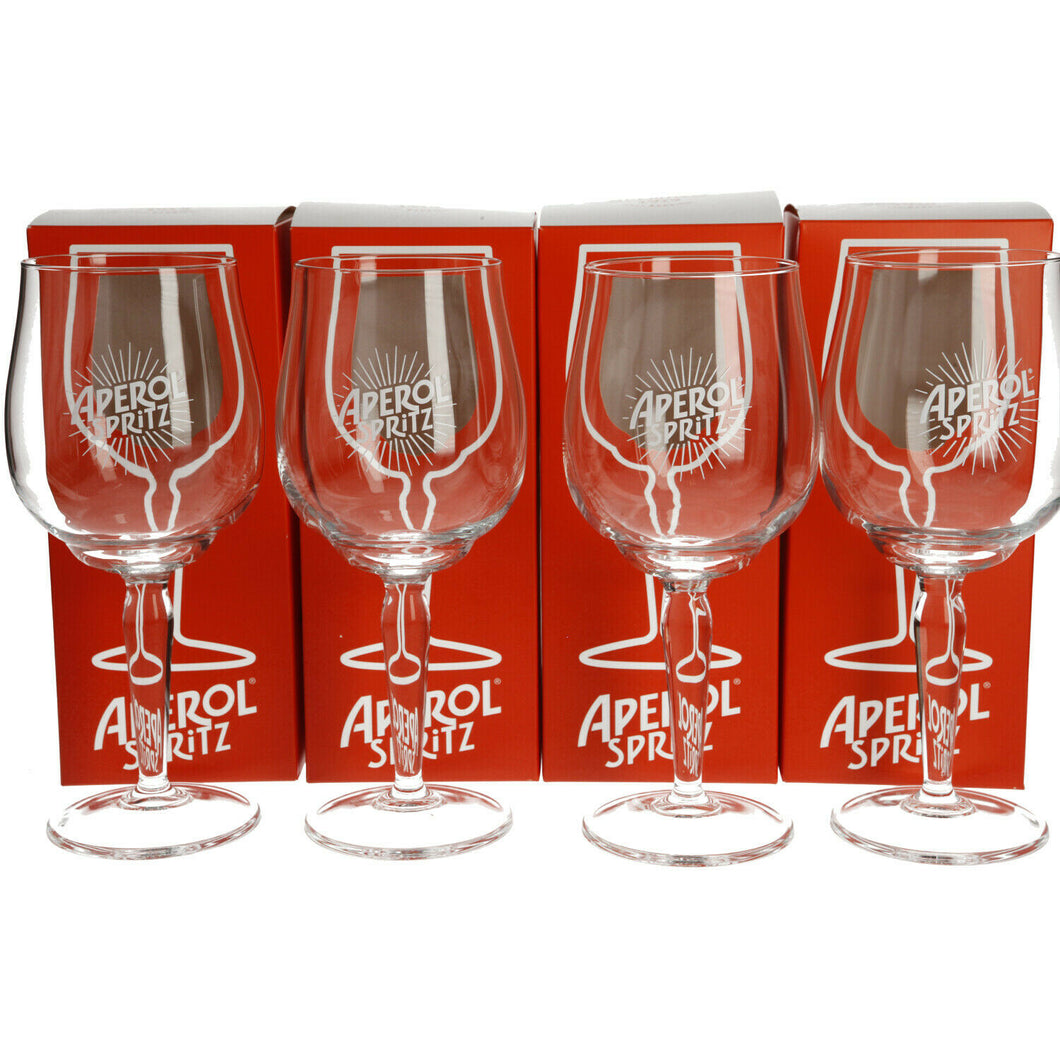 Aperol Spritz Cocktail Glass New Clear design 51cl SET OF 4 collectables mancave