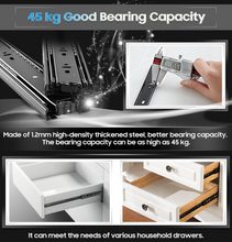 Load image into Gallery viewer, YENUO 3 Pairs Full Extension Drawer Runners Side Mount Sliders 14&quot; 45KG
