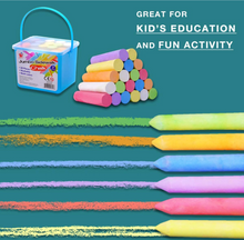 Load image into Gallery viewer, 4 X 20 = 80 Sticks Pavement Path Street Jumbo Chalk 7 Assorted Colours Thick
