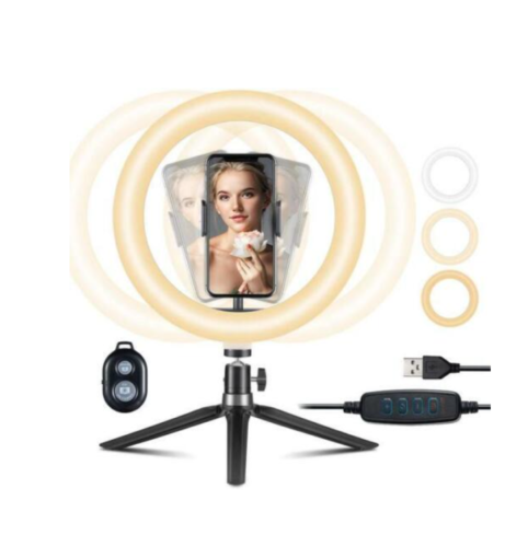 26CM 10 INCH Ring Light Remote Stand Phone Holder 10 Brightness