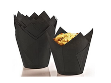 Load image into Gallery viewer, Black Tulip Muffin Wraps Cases Professional Greased Easy Peeling Paper Style 200 cases
